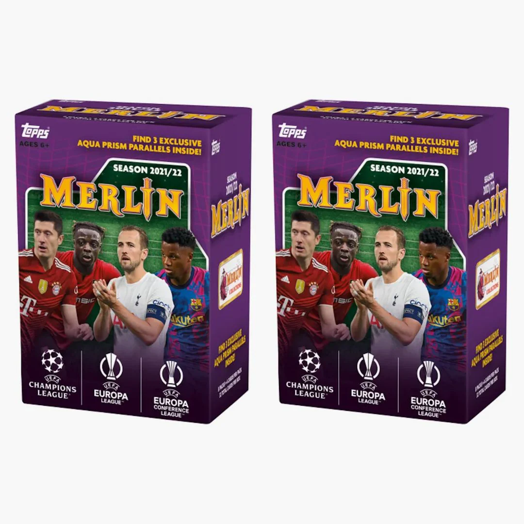 2021-22 Topps Uefa Champions League Merlin Soccer Blaster Box 2x Lot