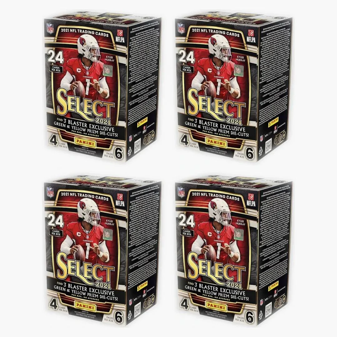 2021 Panini Select Football Blaster Box (green & Yellow Prizm Die-cuts) 4x Lot