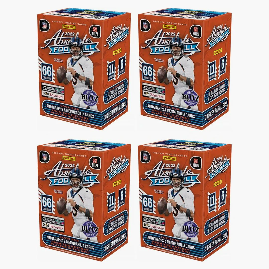 2022 Panini Absolute Football Blaster Box (green Parallels) 4x Lot