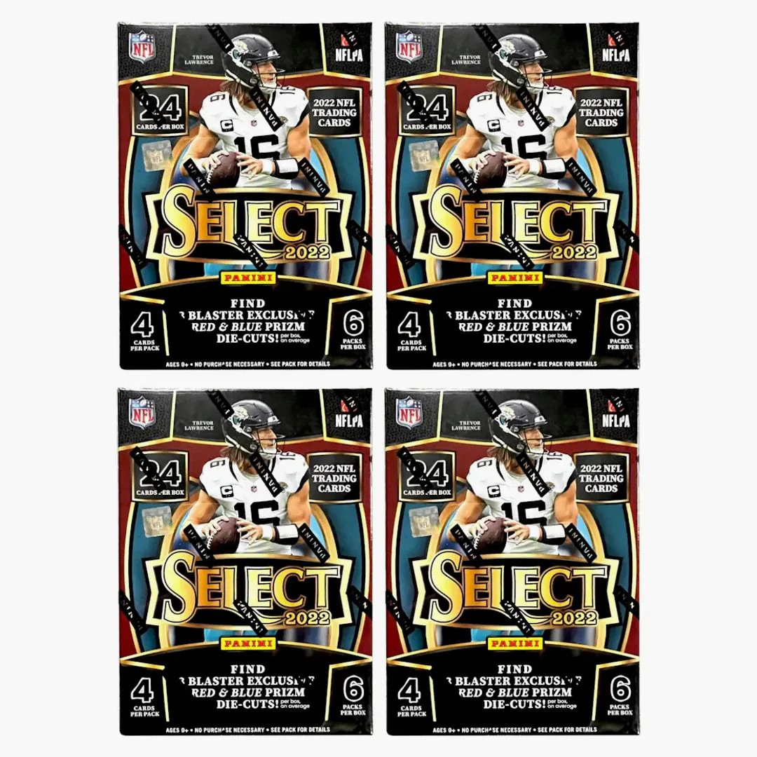 2022 Panini Select Football Blaster Box (red & Blue Die-cuts) 4x Lot