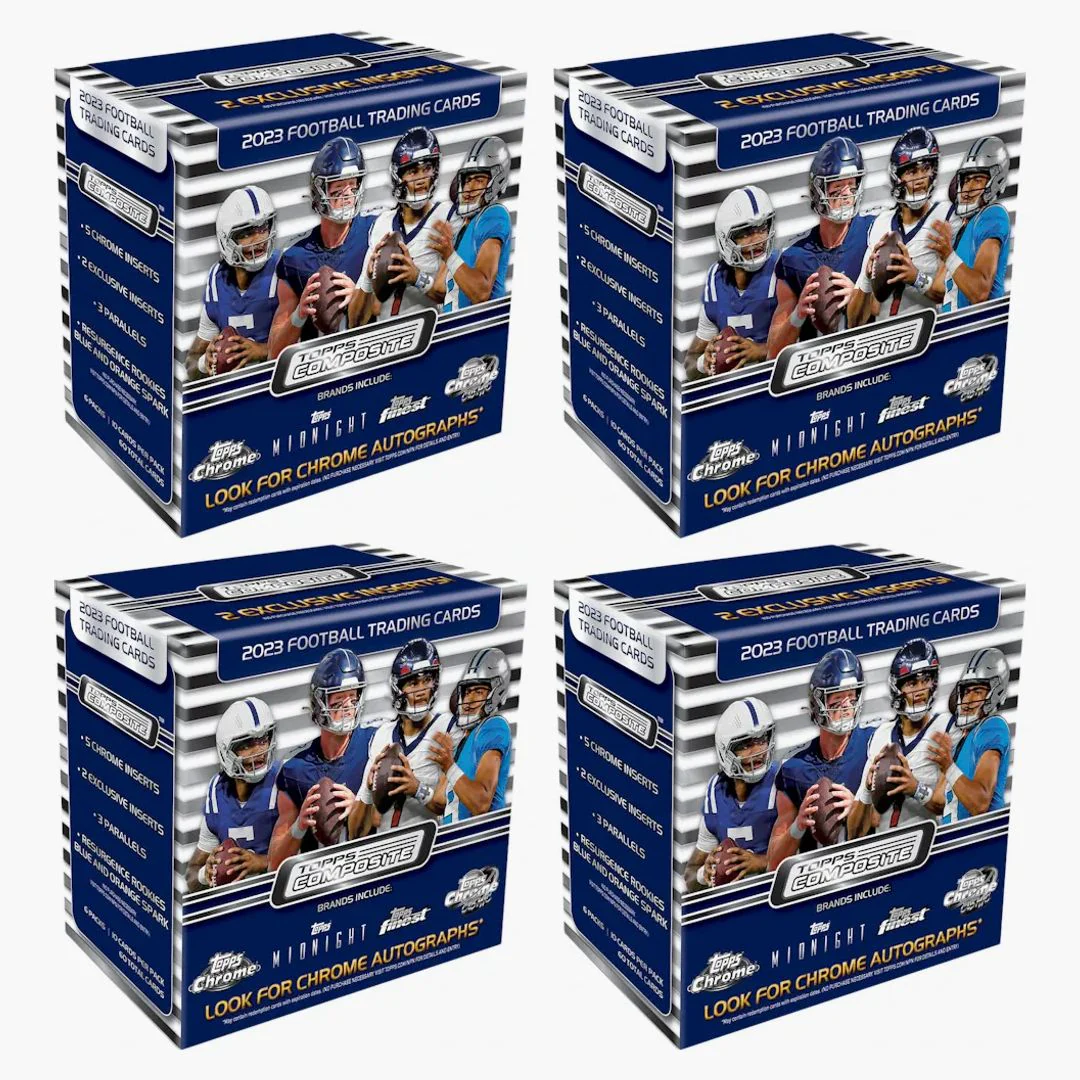 2023 Topps Chrome Composite Football Mega Box (4x Lot)
