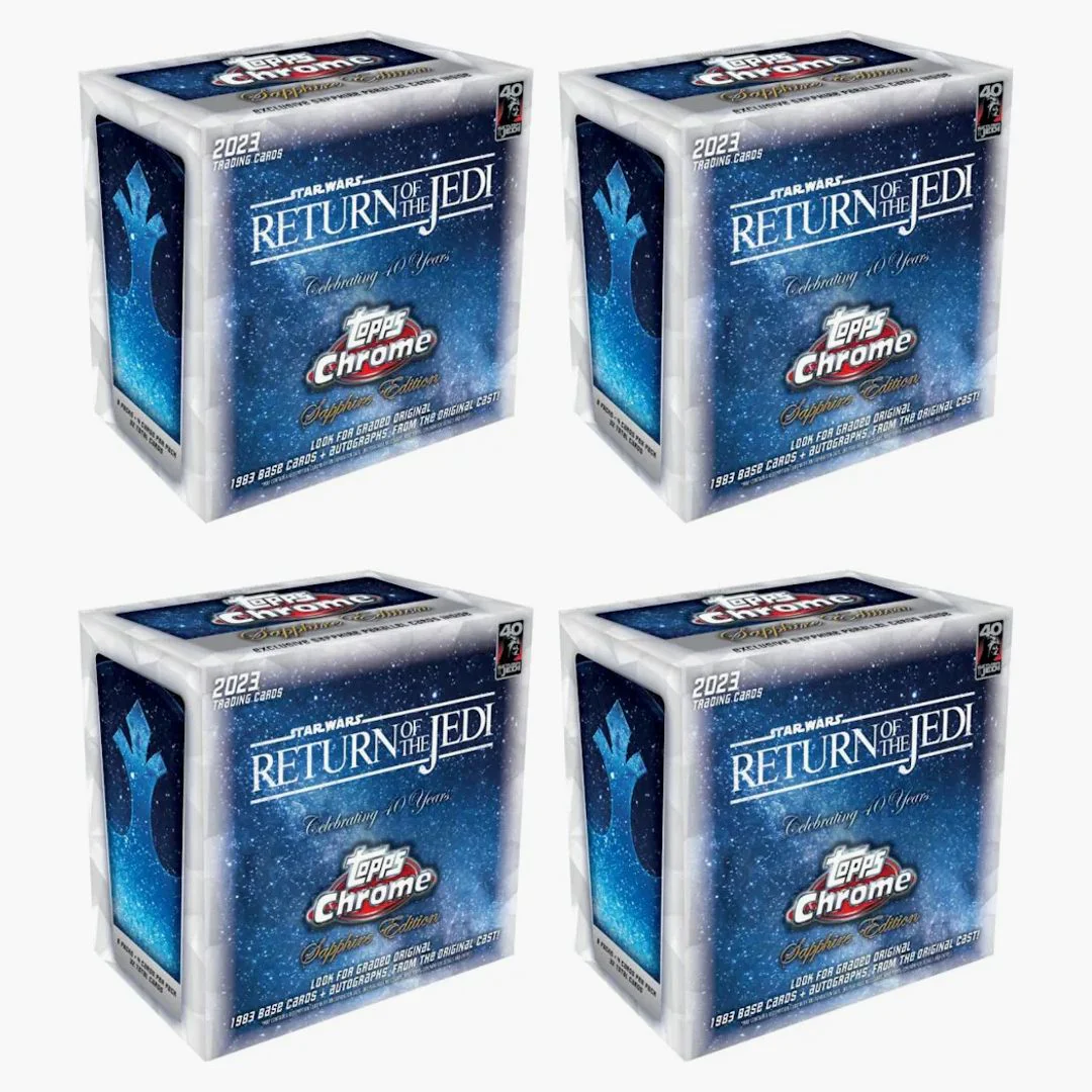 2023 Topps Chrome Star Wars Return Of The Jedi 40th Anniversary Sapphire Edition Box 4x Lot