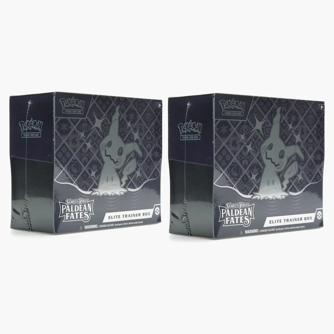 2024 Pokémon Scarlet & Violet Paldean Fates Elite Trainer Box 2x Lot - Image 2