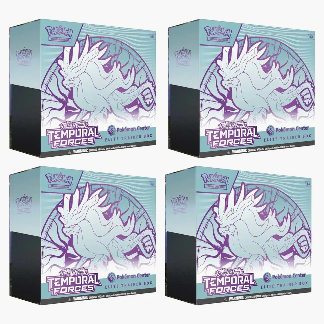 2024 Pokémon Scarlet & Violet Temporal Forces (walking Wake) Pokemon Center Elite Trainer Box 4x Lot