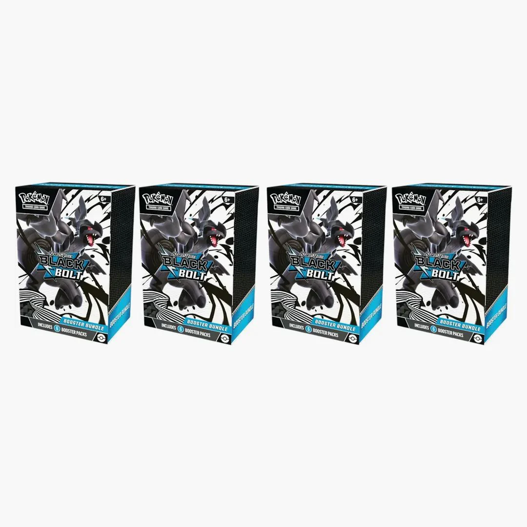 2025 Pokémon Scarlet & Violet Black Bolt Booster Bundle 4x Lot