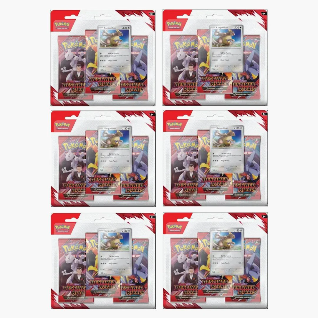 2025 Pokémon Scarlet & Violet Destined Rivals 3 Pack Blister Pack 6x Lot