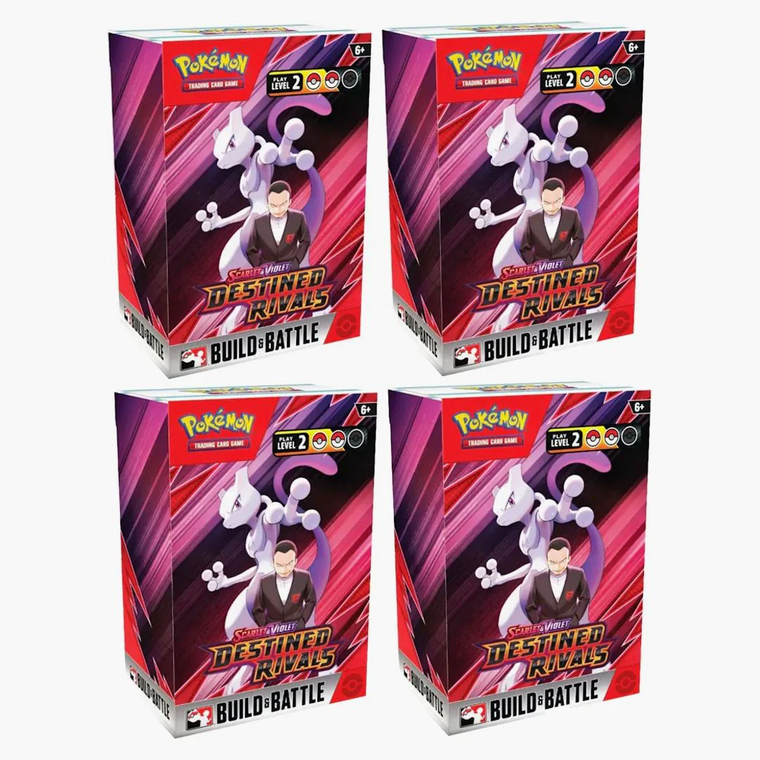 2025 Pokémon Scarlet & Violet Destined Rivals Build & Battle Box 4x Lot