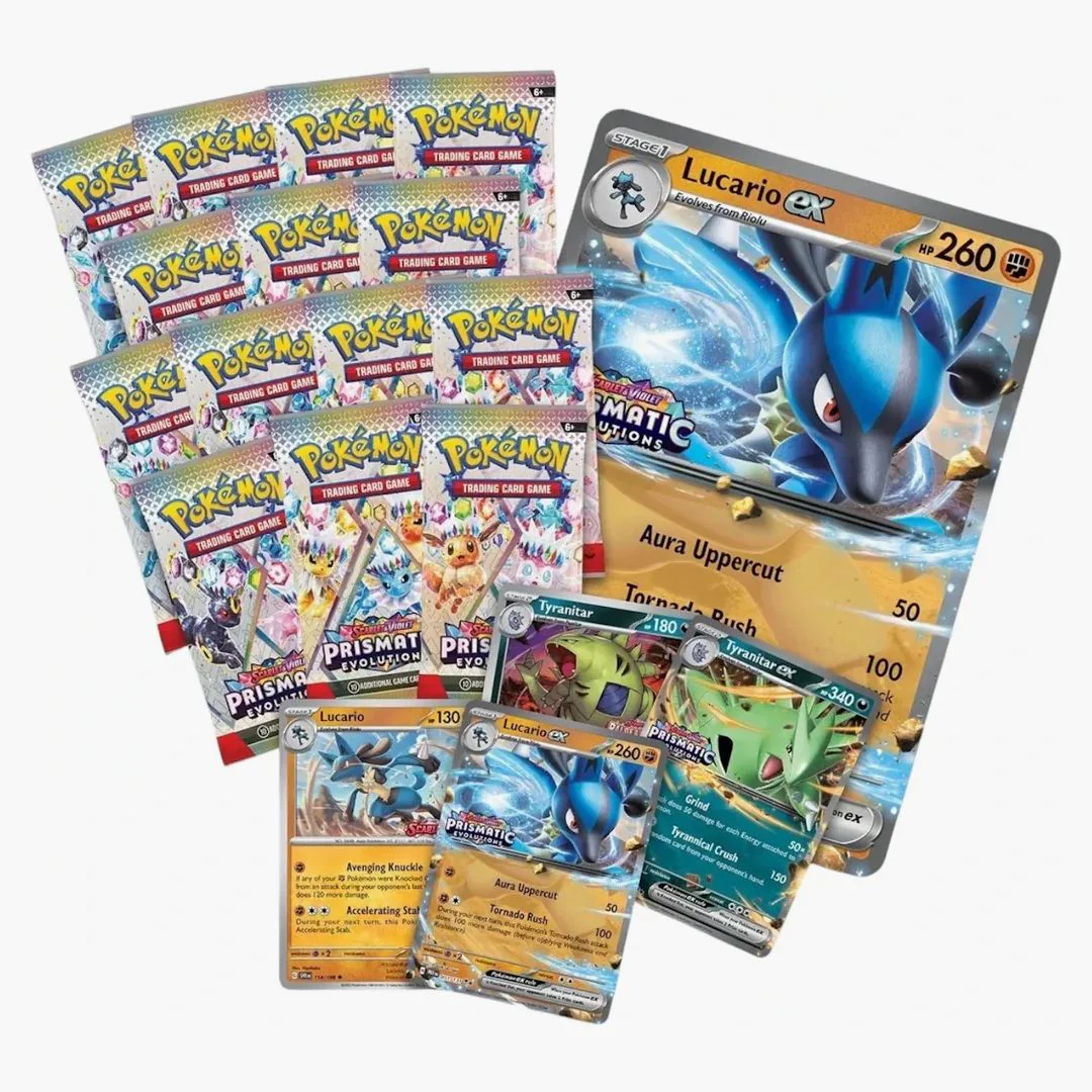 2025 Pokémon Scarlet & Violet Prismatic Evolutions Lucario Ex & Tyranitar Ex Premium Collection (sam's Club Exclusive) 2x Lot - Image 2