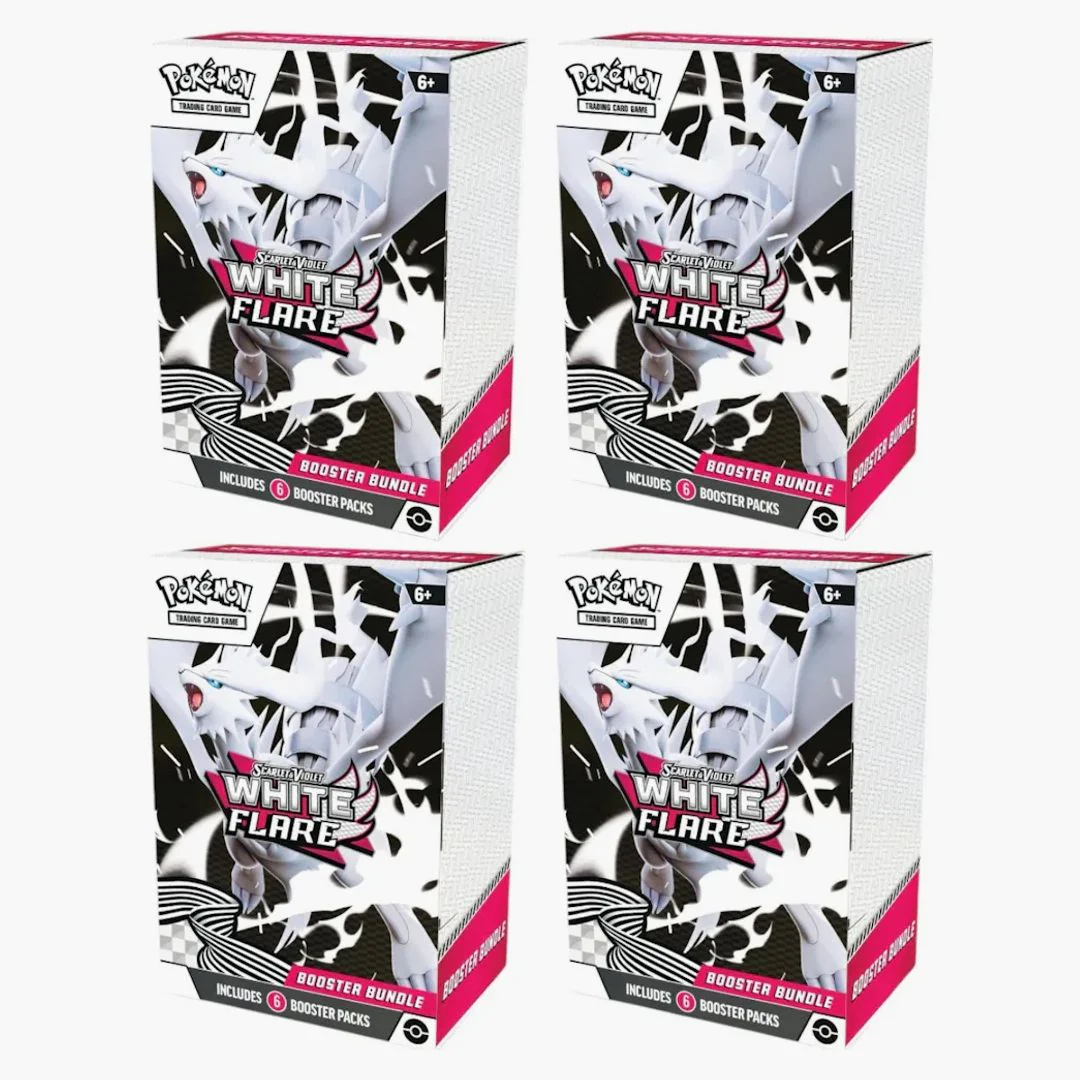 2025 Pokémon Scarlet & Violet White Flare Booster Bundle 4x Lot
