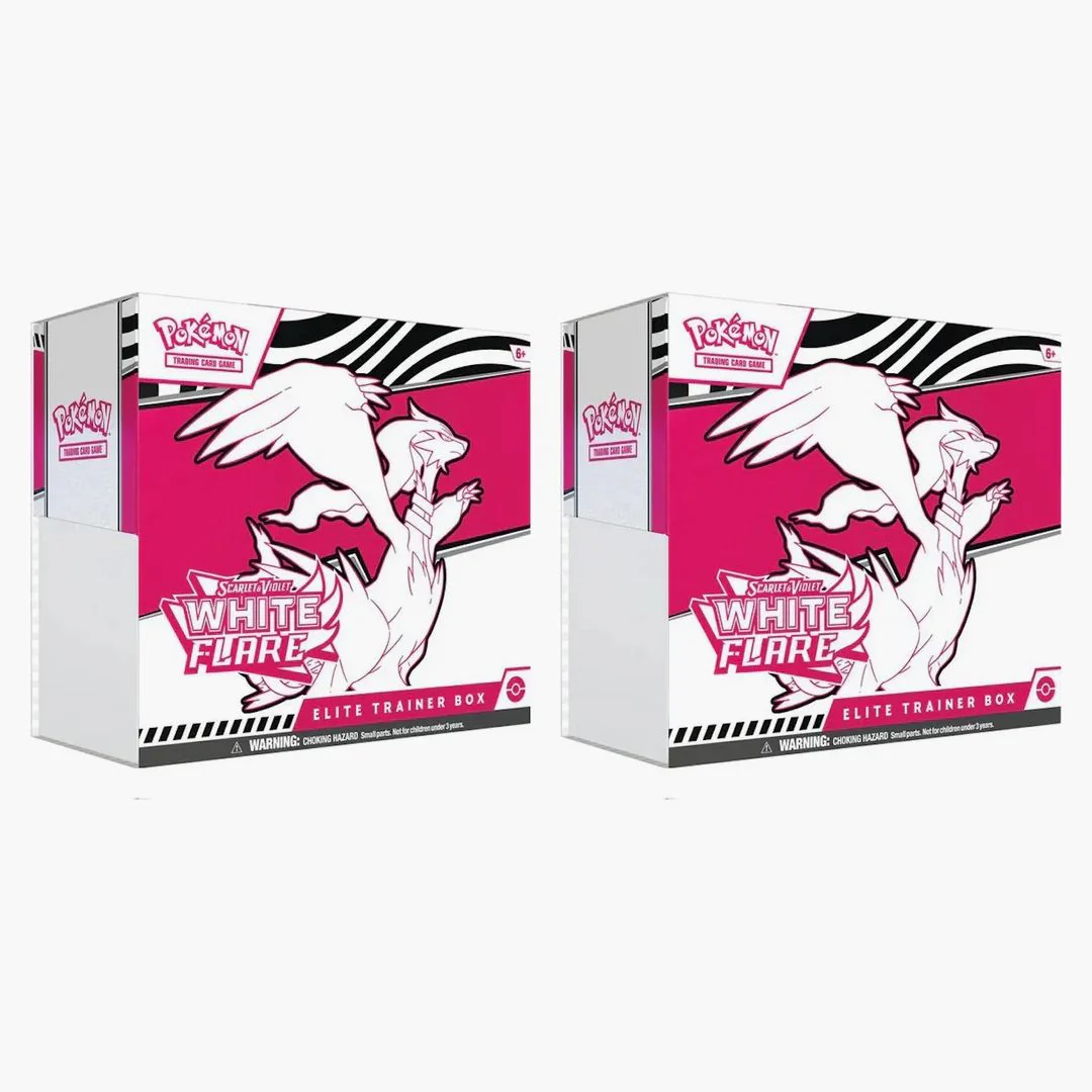 2025 Pokémon Scarlet & Violet White Flare Elite Trainer Box 2x Lot