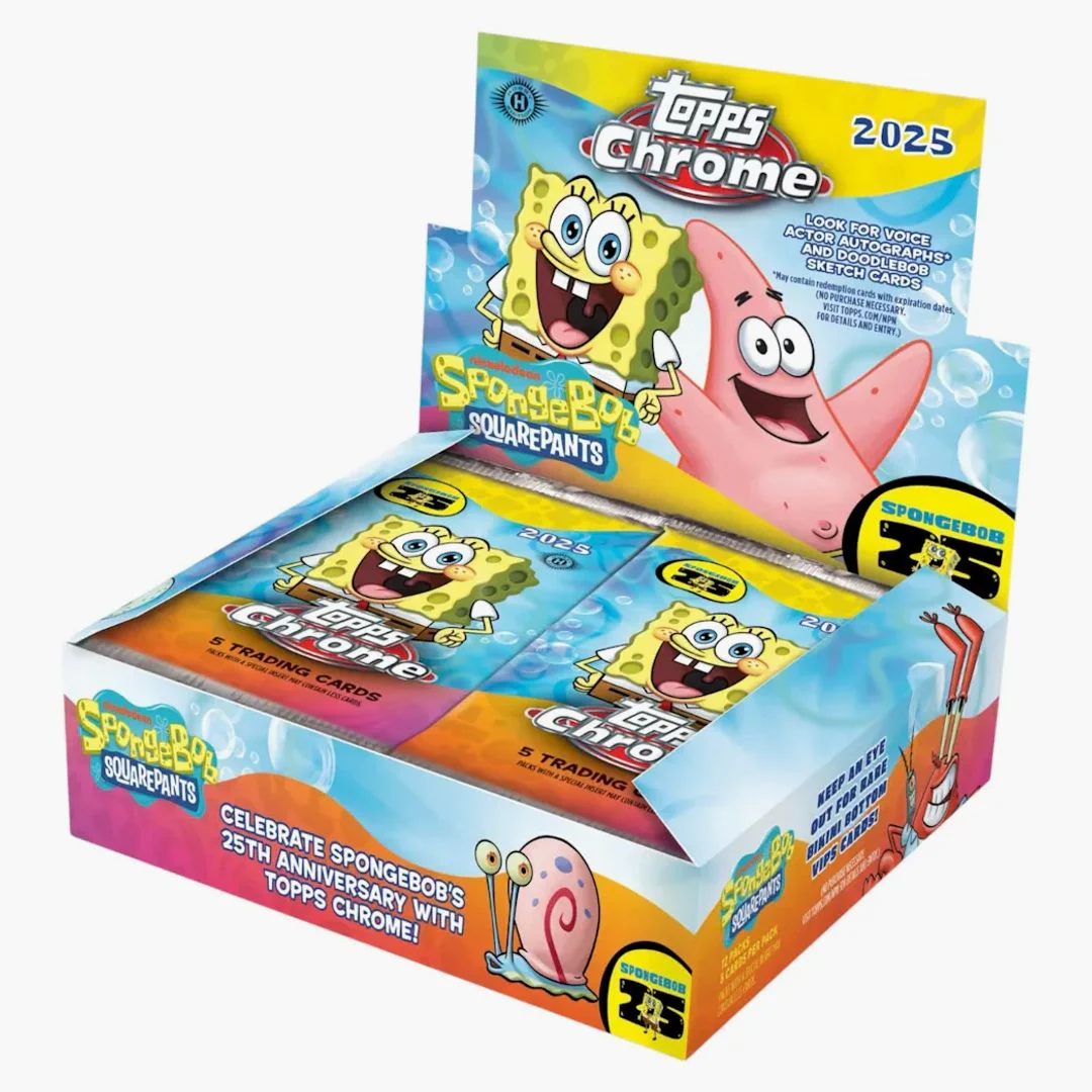 2025 Topps Chrome Spongebob 25th Anniversary Hobby Box
