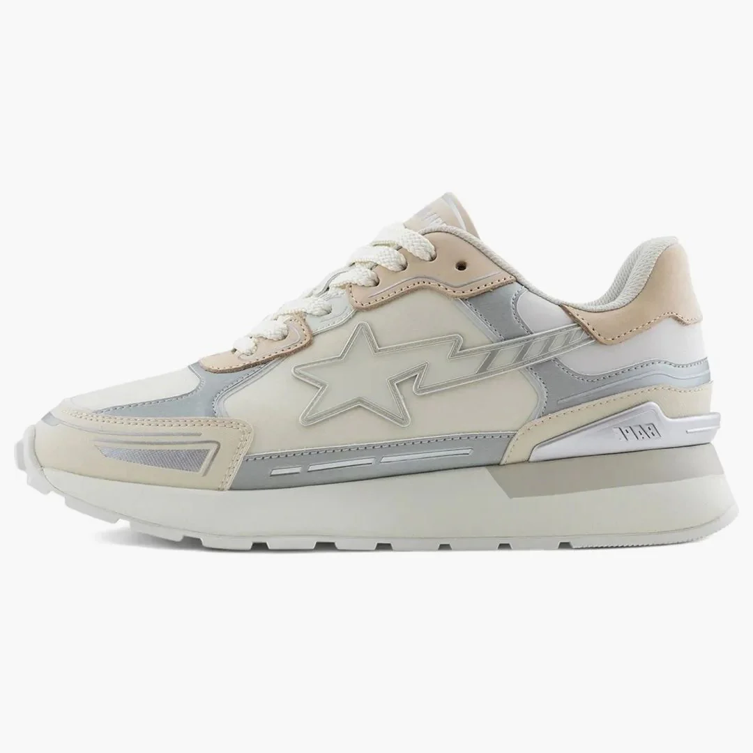 A Bathing Ape Cross Sta Ivory Silver