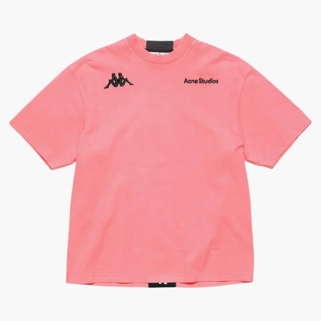 Acne Studios X Kappa Short Sleeve Logo T-shirt Neon Pink