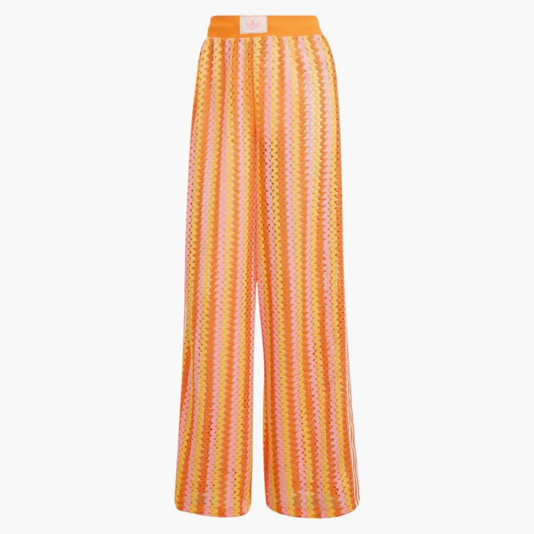 Adidas Originals Women's Summer Glow Firebird Track Pants Semi Lucid Fuchsia/hazy Orange/semi Solar Orange