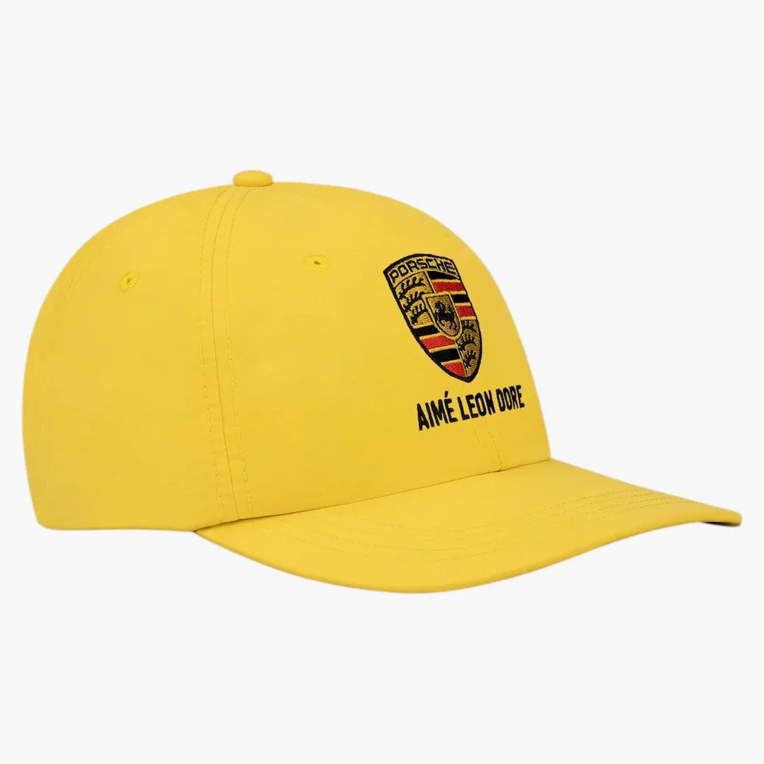 Aime Leon Dore X Porsche Nylon Logo Hat Yellow - Image 2