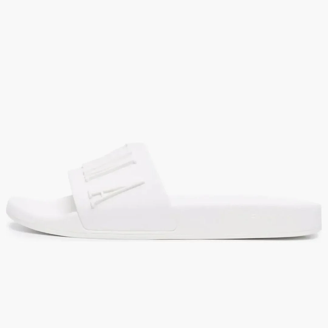 Amiri Pool Slide Debossed White White