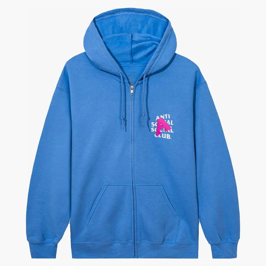 Anti Social Social Club A Is For Zip Hoodie Blue