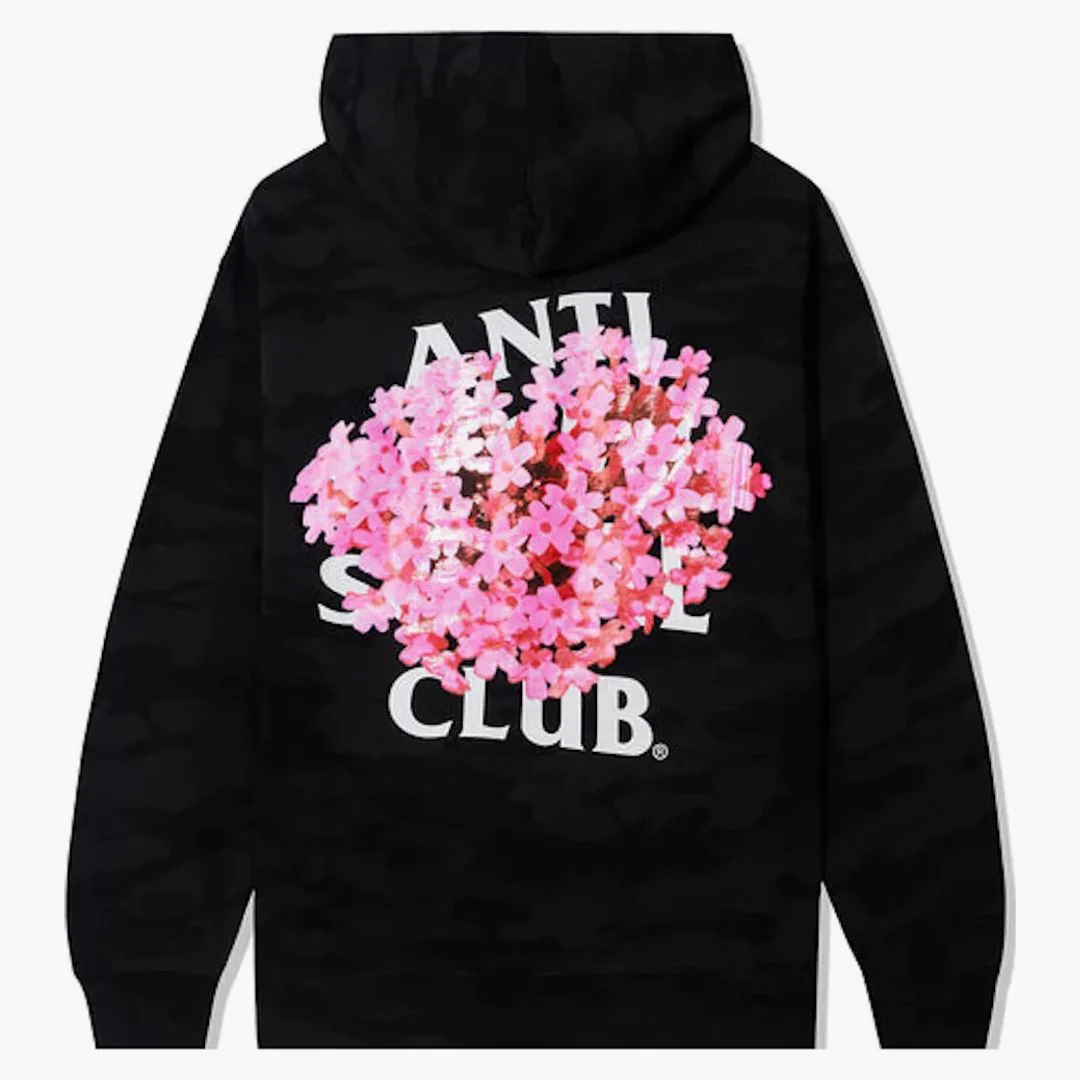 Anti Social Social Club All Rise Hoodie Black Camo - Image 2