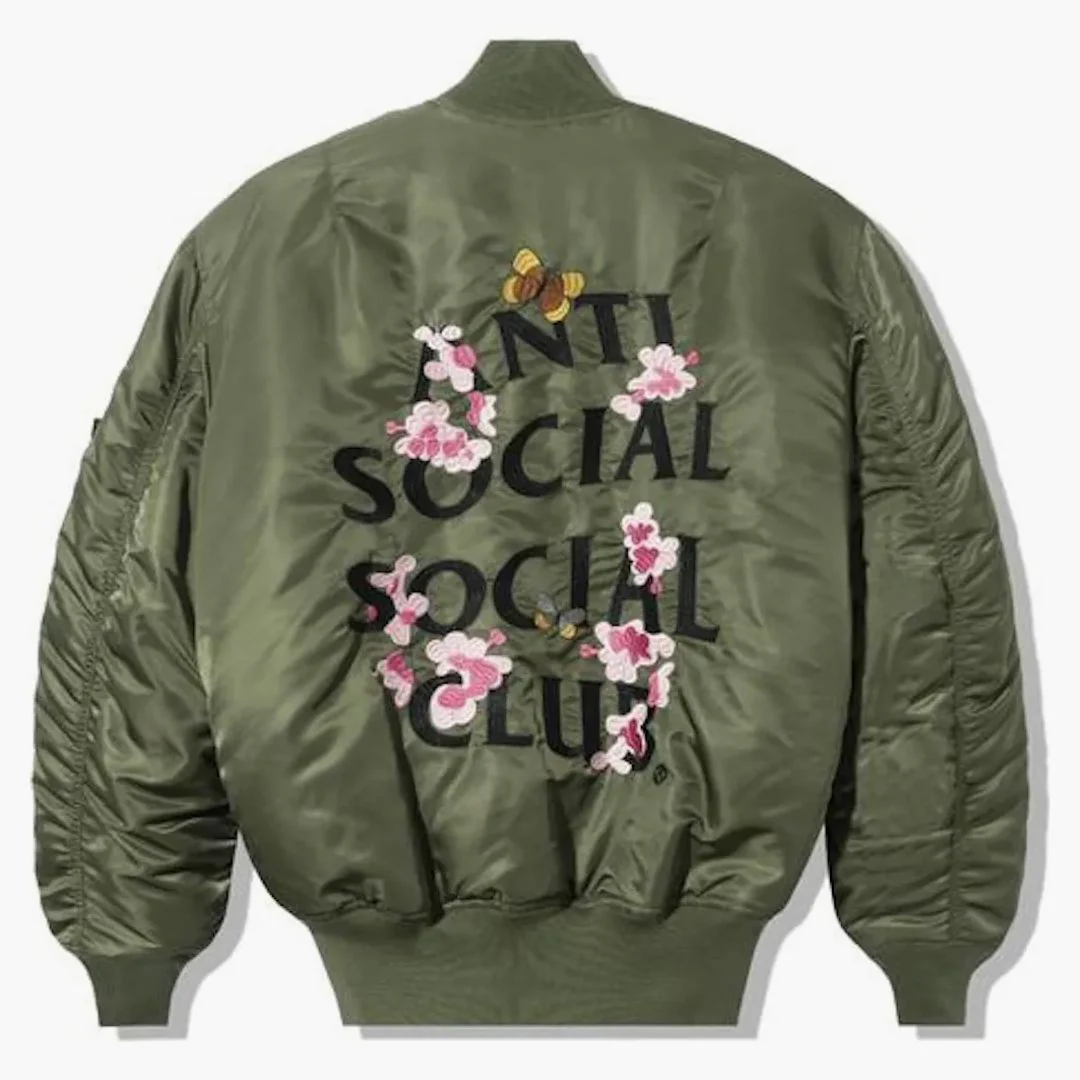Anti Social Social Club Alpha Industries X Assc Ma-1 Jacket Sage - Image 2