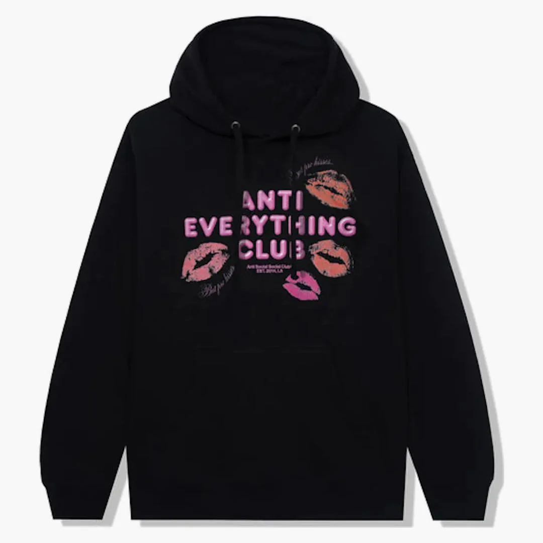 Anti Social Social Club Anti Everything Club <3 Hoodie Black