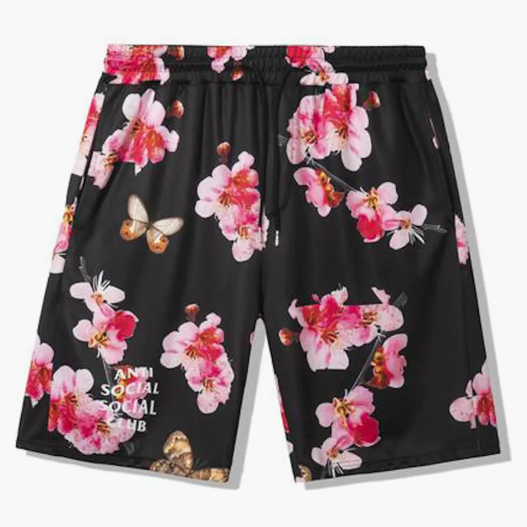 Anti Social Social Club Be My Butterfly Mesh Shorts Black