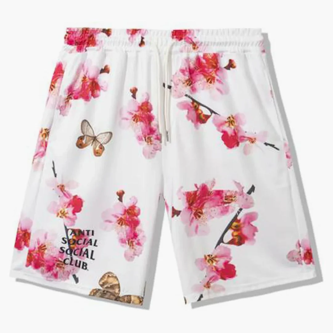 Anti Social Social Club Be My Butterfly Mesh Shorts White