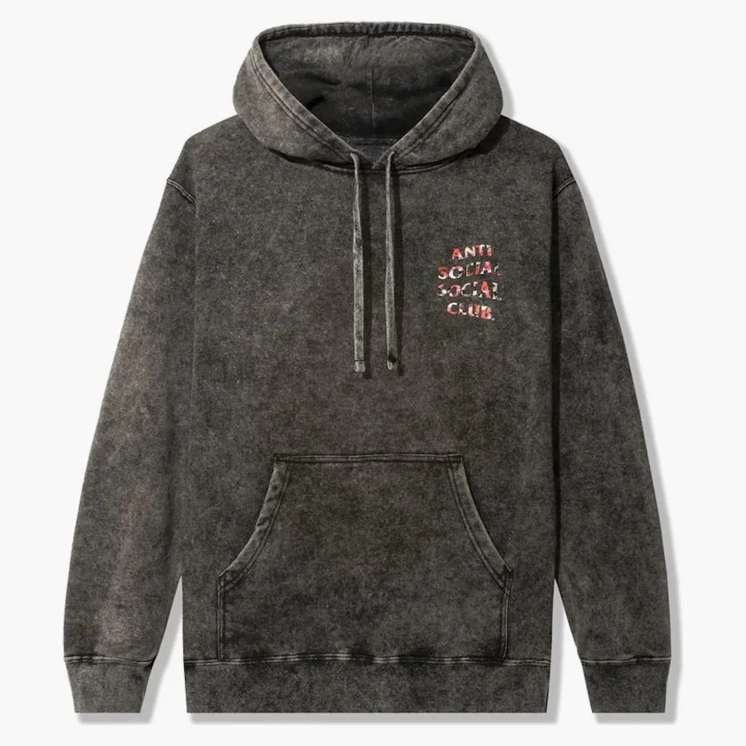 Anti Social Social Club Bed Hoodie Black Wash