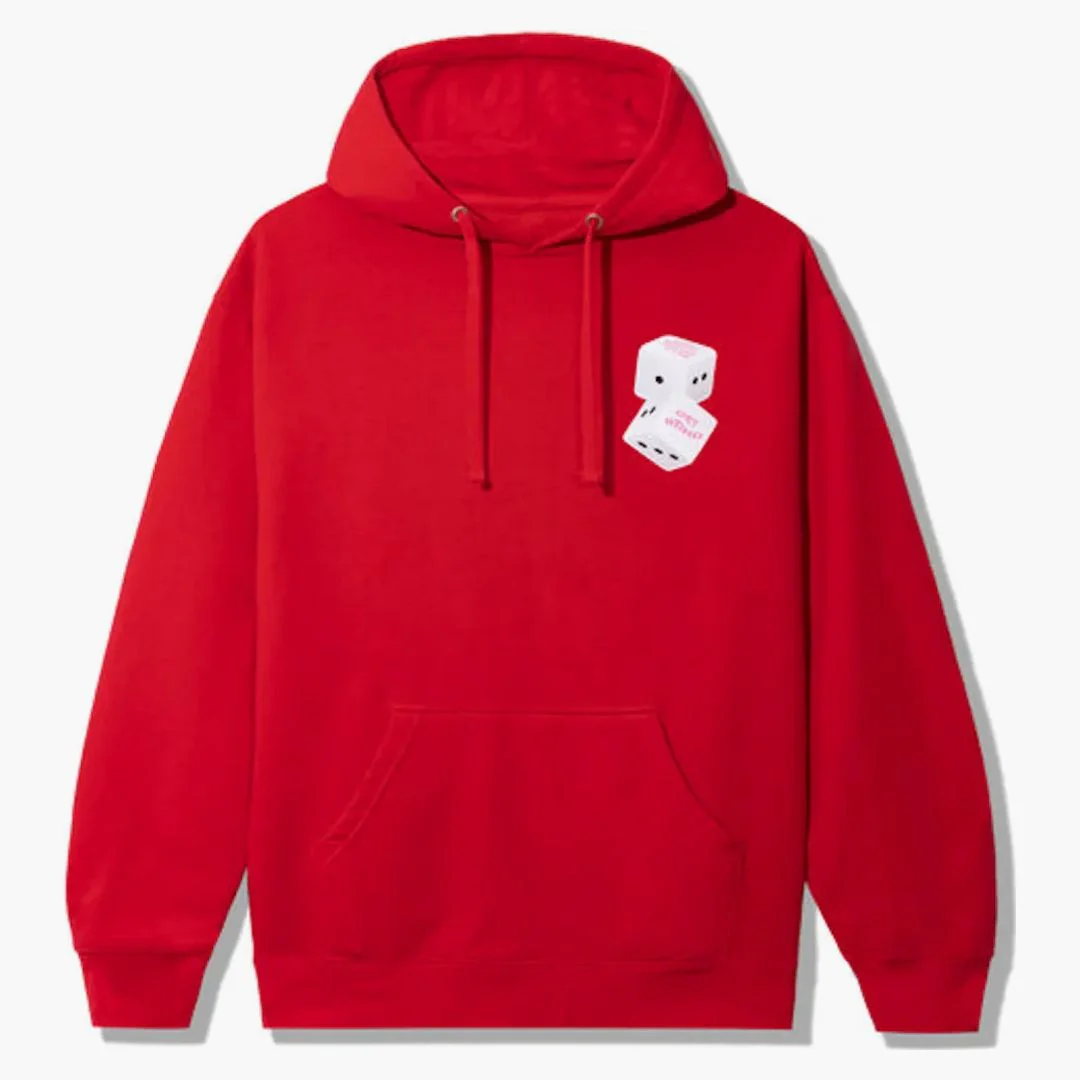 Anti Social Social Club Best Of Luck Hoodie Red - Image 2
