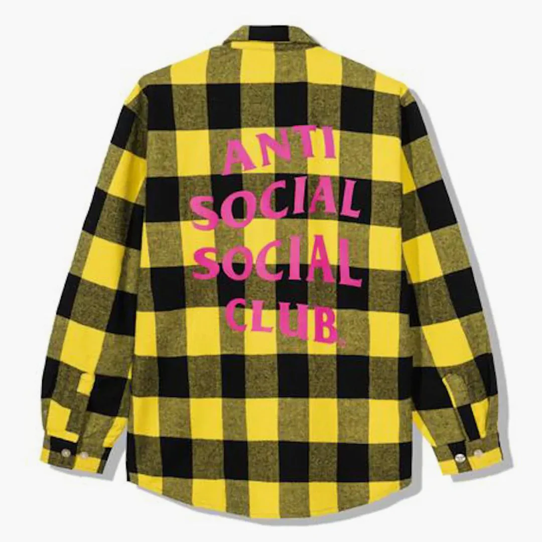 Anti Social Social Club Bored Games Flannel Yellow