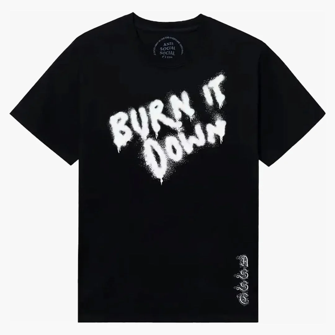 Anti Social Social Club Burn It Down Tee Black - Image 2