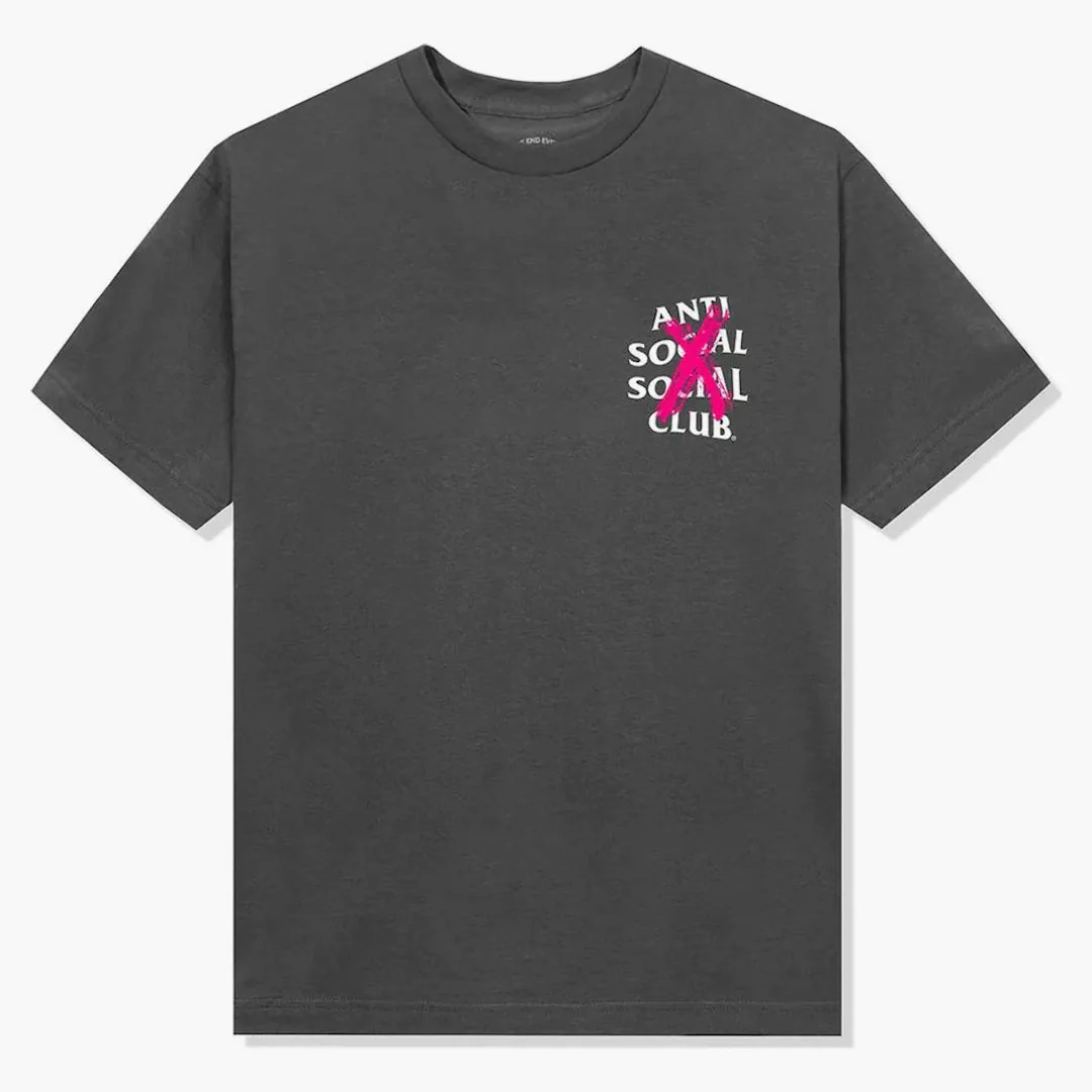 Anti Social Social Club Cancelled F&f Tee Grey
