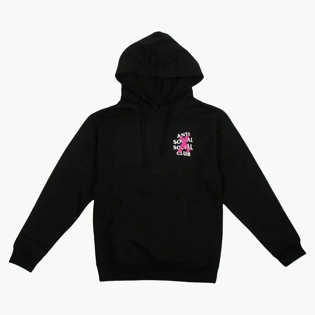 Anti Social Social Club Cancelled Hoodie Black (pink X)