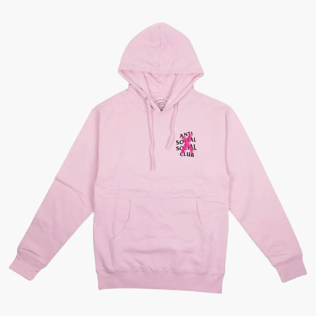 Anti Social Social Club Cancelled Hoodie Pink - Image 3