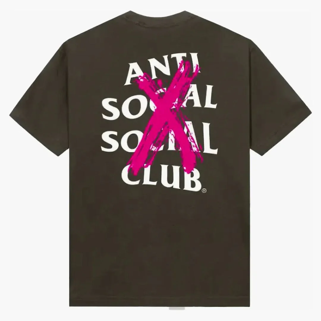 Anti Social Social Club Cancelled Vip Access Drop Tee Dusty Brown - Image 2