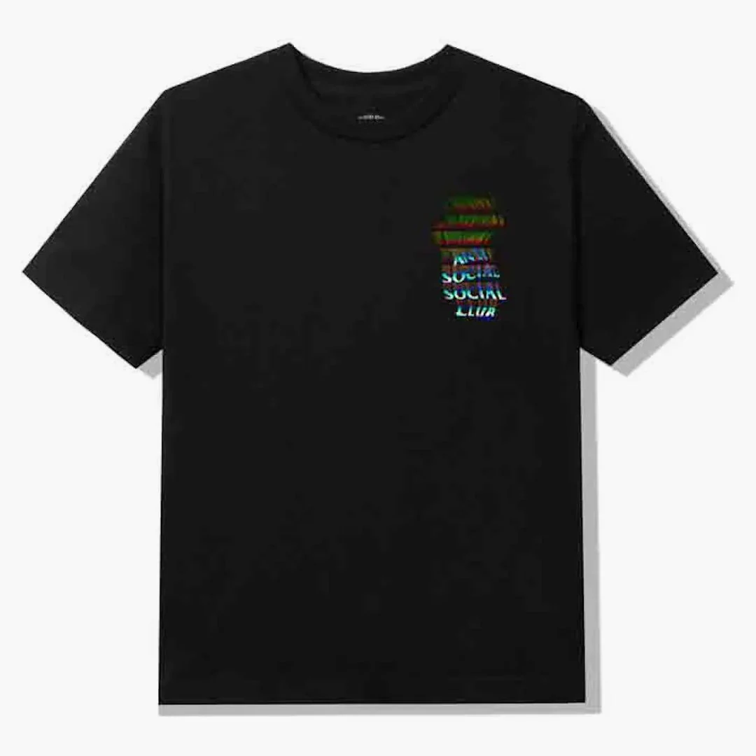 Anti Social Social Club Channel 747 Tee Black - Image 3