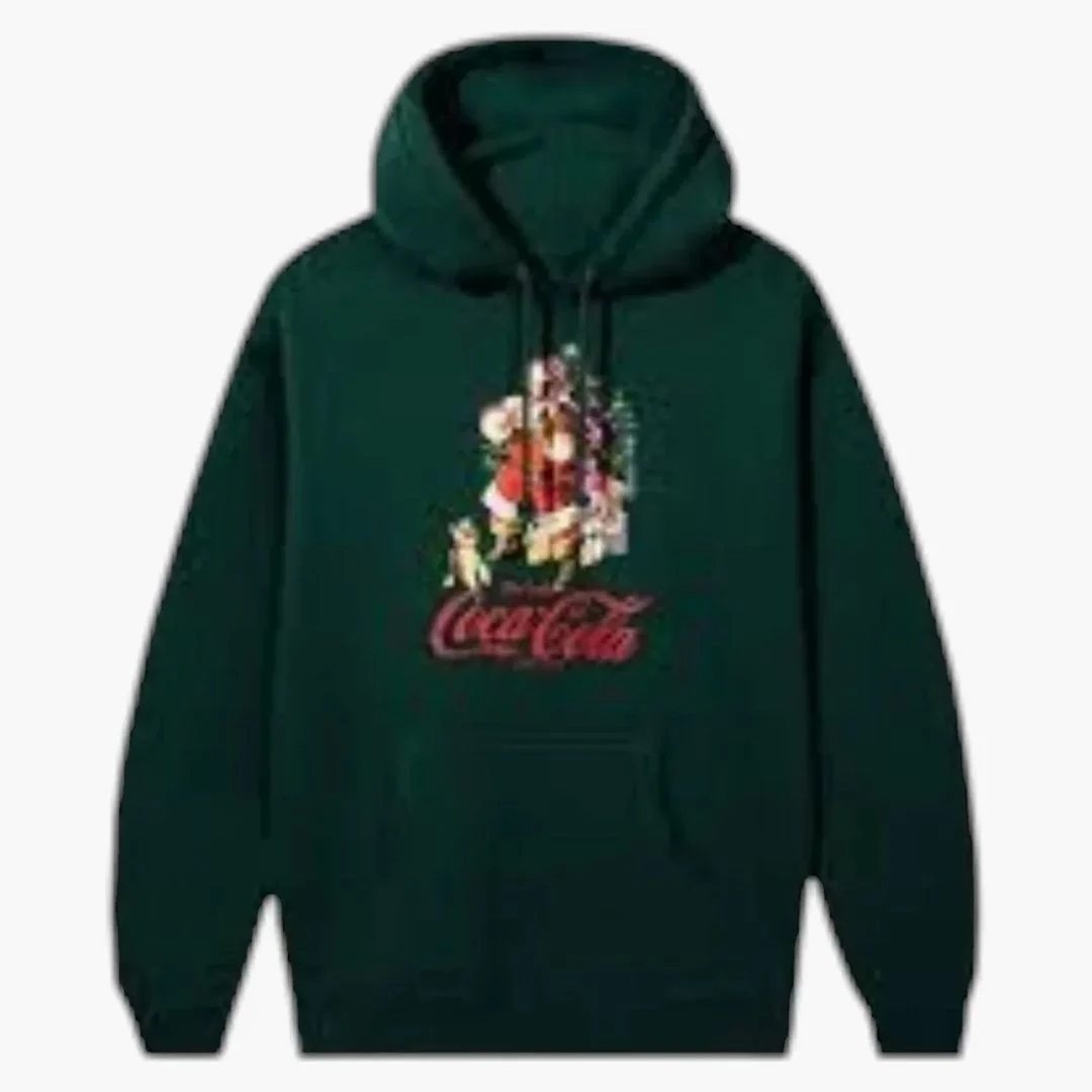 Anti Social Social Club Coca-cola Santa Social Hoodie Green - Image 2