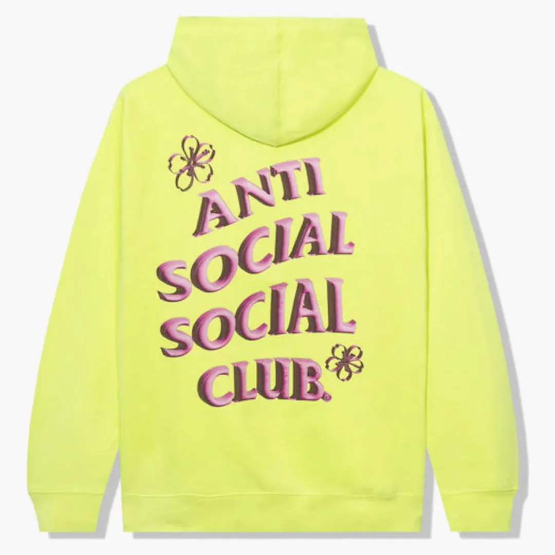 Anti Social Social Club Coral Crush Zip Up Hoodie Yellow - Image 2