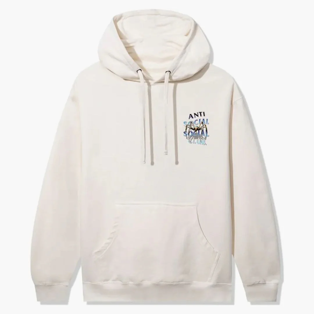 Anti Social Social Club Crawl To Me Heaveyweight Hoodie Bone - Image 2