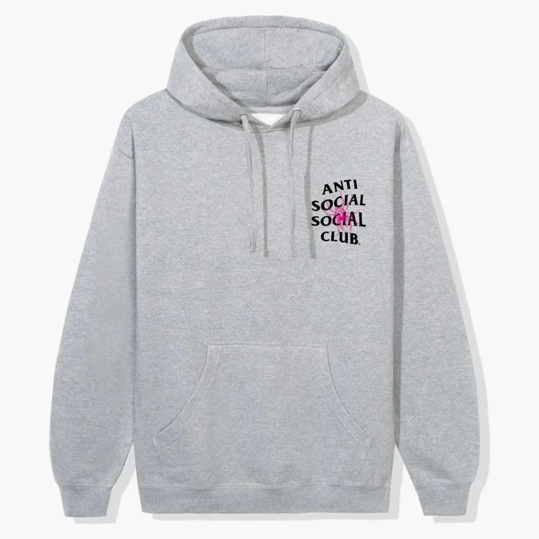 Anti Social Social Club Creep Hoodie Heather Grey - Image 2