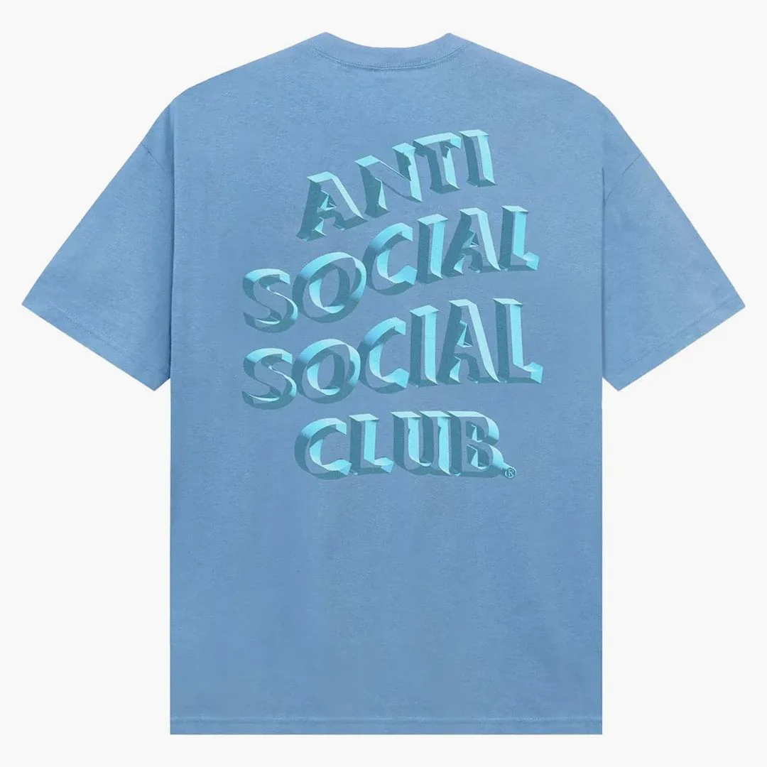 Anti Social Social Club Deeper Than Usual Tee Aquatic Blue