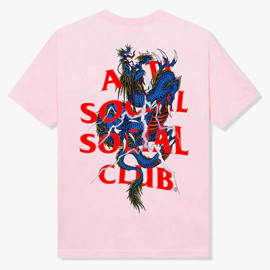 Anti Social Social Club Double Dragon Tee Pink - Image 2