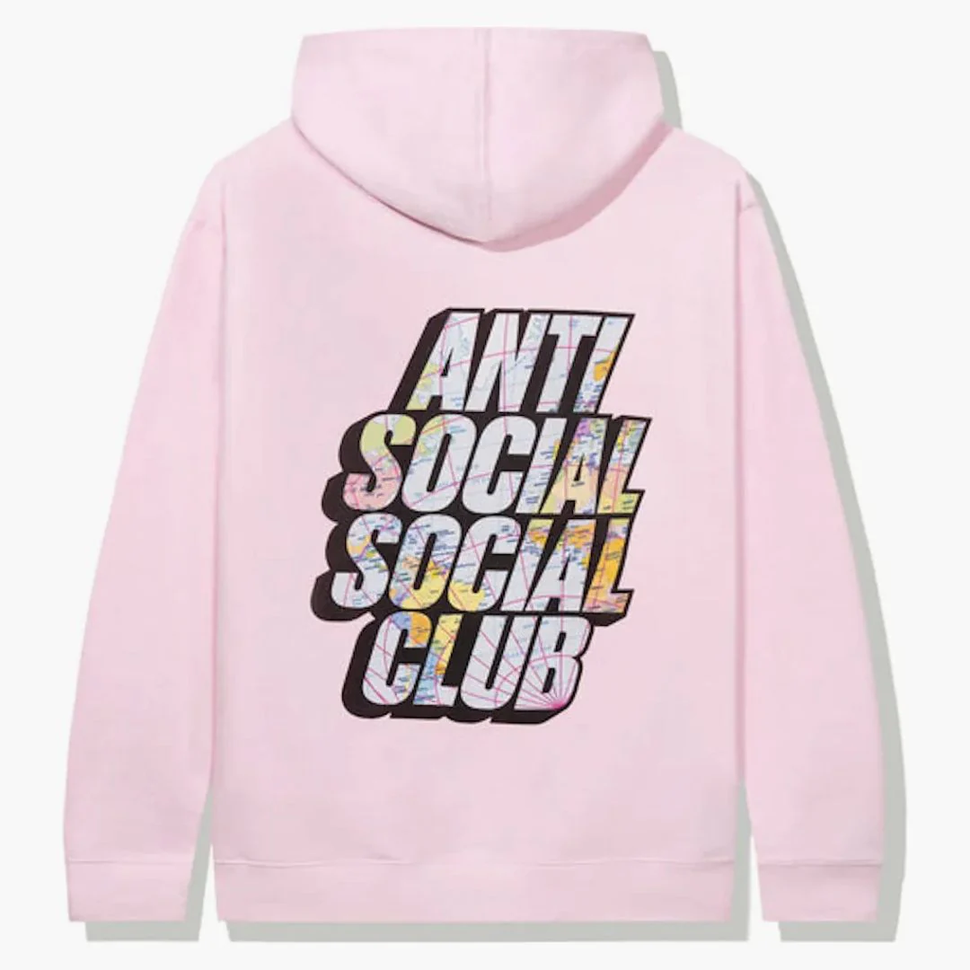 Anti Social Social Club Drop A Pin Hoodie Pink
