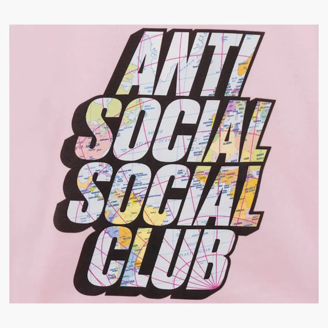 Anti Social Social Club Drop A Pin Hoodie Pink - Image 2