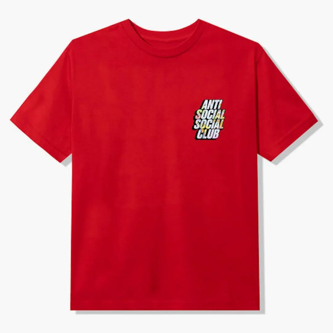 Anti Social Social Club Drop A Pin T-shirt Red - Image 2