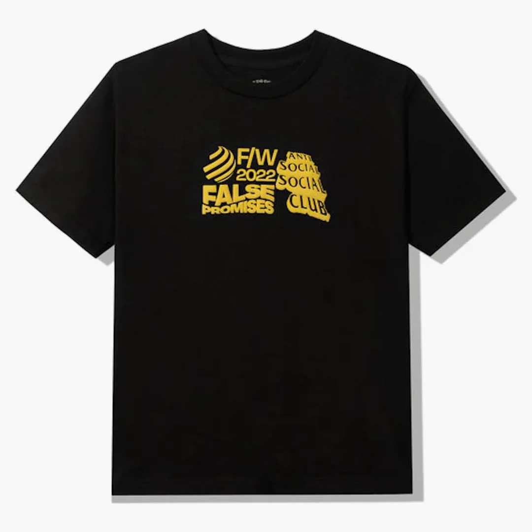Anti Social Social Club False Promises T-shirt Black