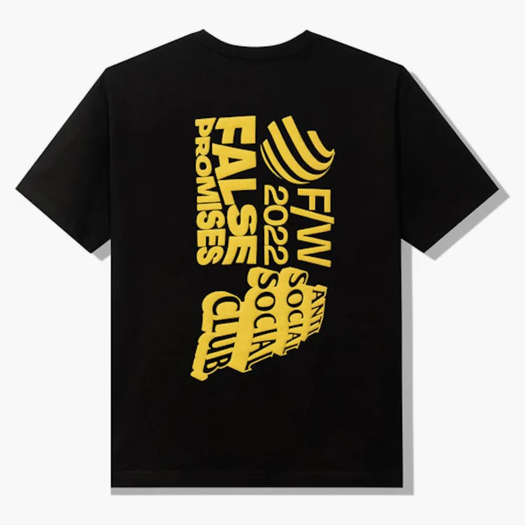 Anti Social Social Club False Promises T-shirt Black - Image 2
