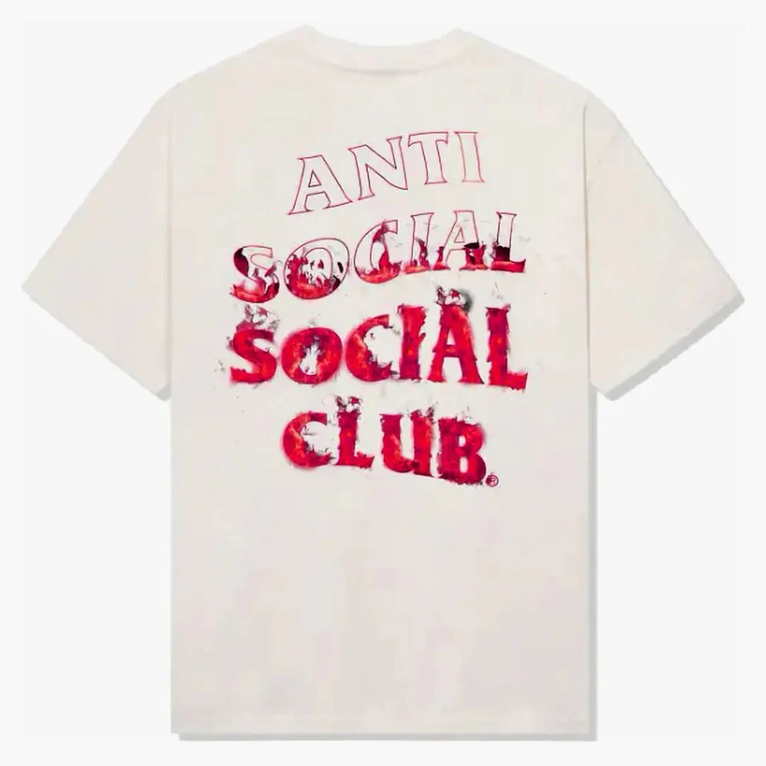 Anti Social Social Club Fire Inside Tee Natural - Image 2