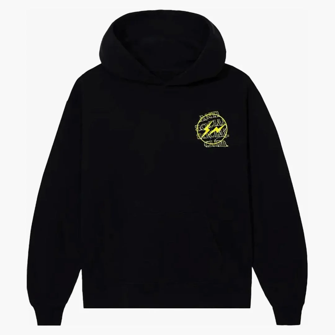 Anti Social Social Club Fragment Bolt Hoodie Black/yellow - Image 2