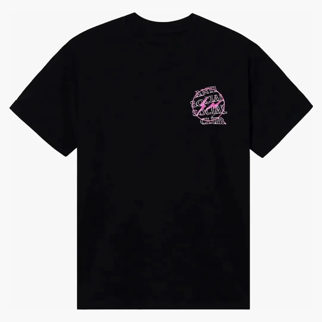 Anti Social Social Club Fragment Bolt Tee Black/pink - Image 2