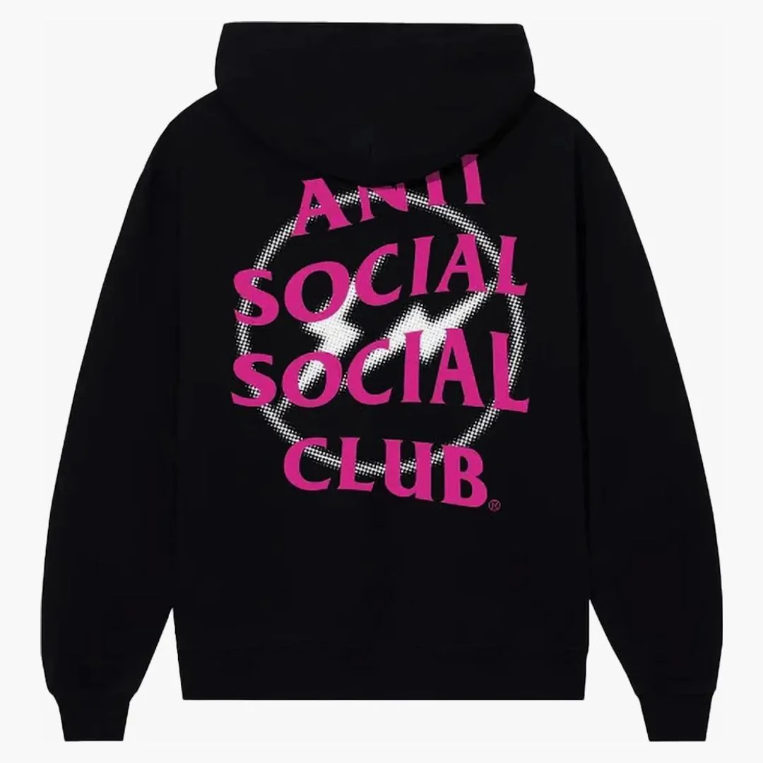 Anti Social Social Club Fragment Half Tone Hoodie Black/pink